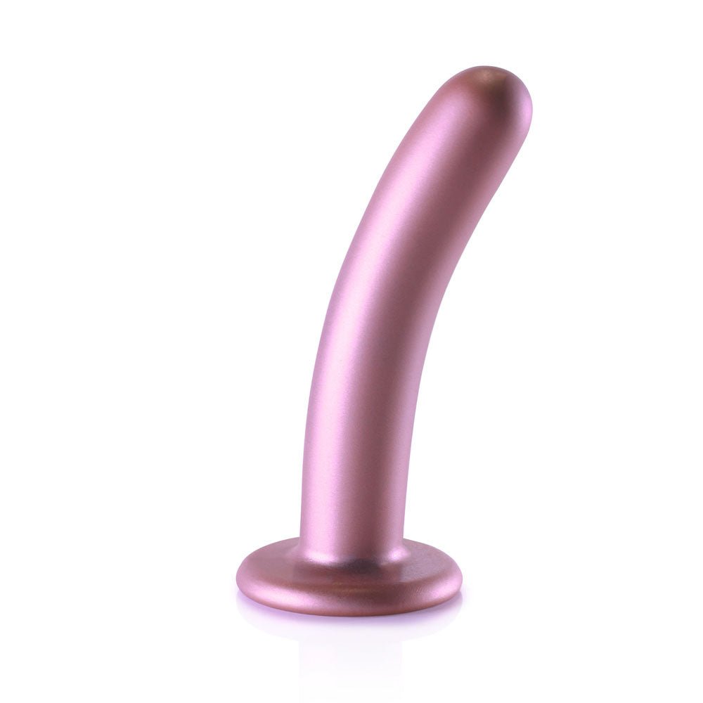 OUCH! Smooth Silicone G - Spot Dildo - 6'' / 14.5 cm - Rose Gold 14.5 cm Dildo - silkandsin