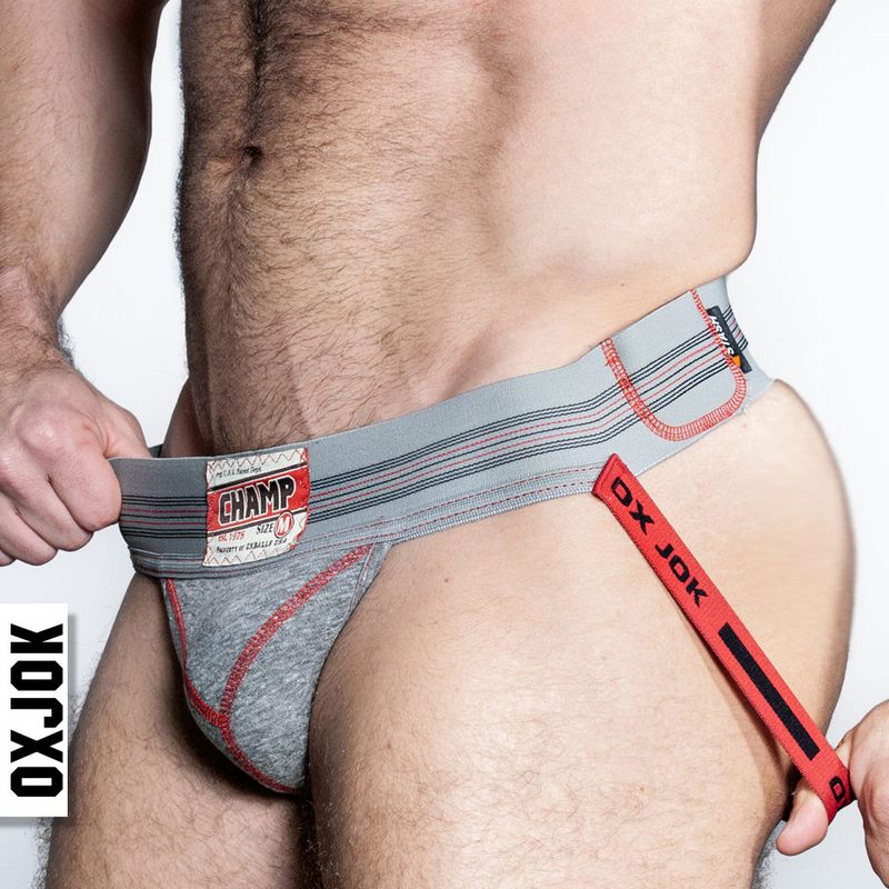 Oxballs Champ Vintage Jockstrap Gray Heather - Silk and Sin
