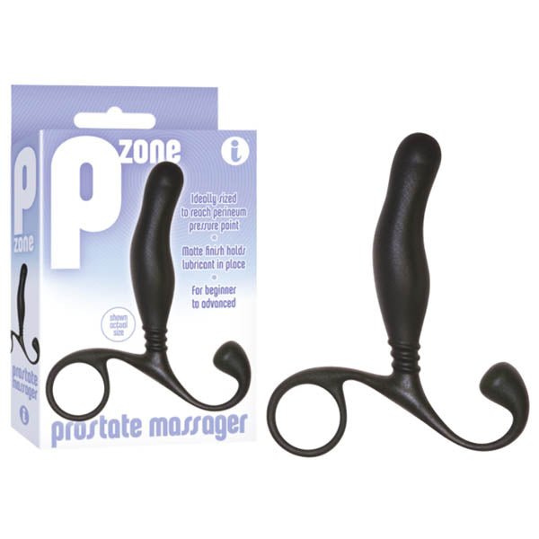 P-Zone Prostate Massager - Black 10 cm Prostate Massager - Silk and Sin