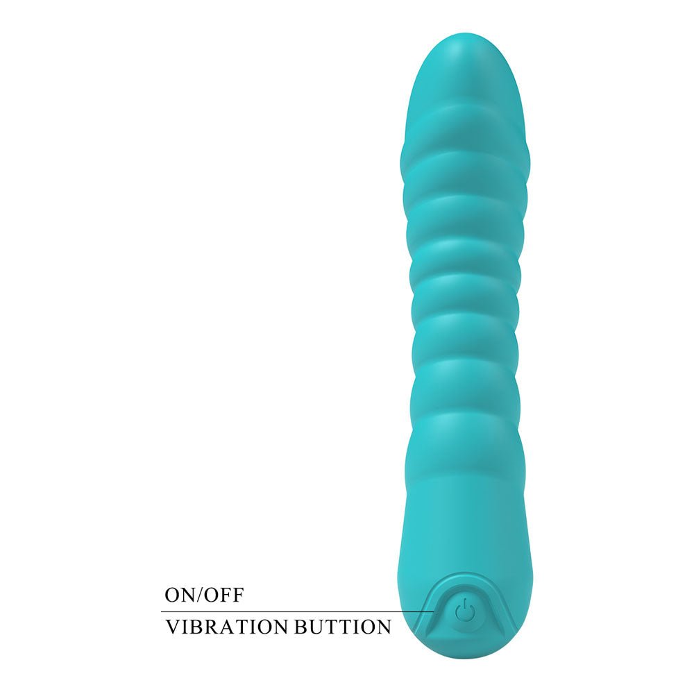 Party Up JAYLEI - Teal - Teal 14.6 cm USB Rechargeable Vibrator - Silk and Sin