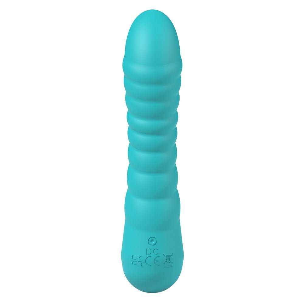 Party Up JAYLEI - Teal - Teal 14.6 cm USB Rechargeable Vibrator - Silk and Sin