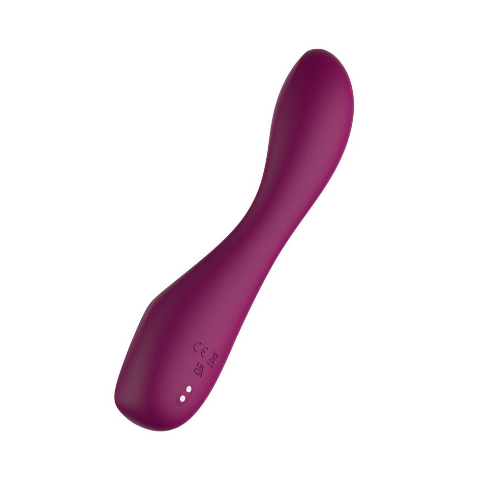 Passion Play G-Spot Vibrator with LED Screen - Purple 19.2 cm USB Rechargeable G-Spot Vibrator - Silk and Sin