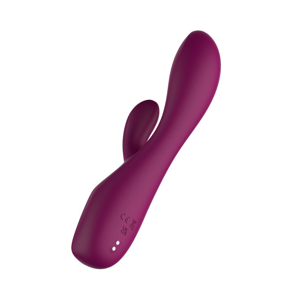 Passion Play Rabbit Vibrator with LED Screen - Purple 19.2 cm USB Rechargeable Rabbit Vibrator - Silk and Sin