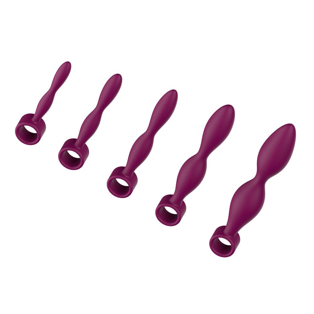 Passion Play Silicone Dilator Set - Purple Dilator Kit - Set of 5 Sizes - Silk and Sin