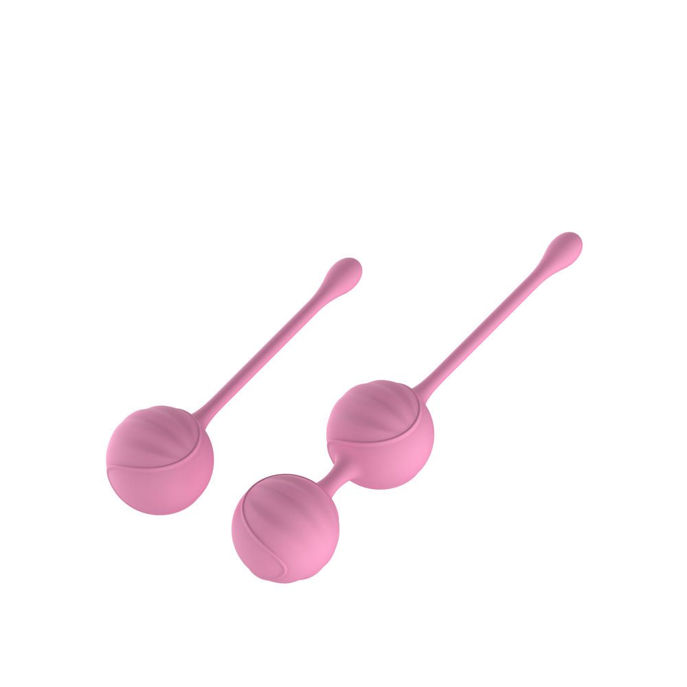Passion Play Silicone Kegel Ball Set - Pink Kegel Balls - Set of 2 Items - silkandsin