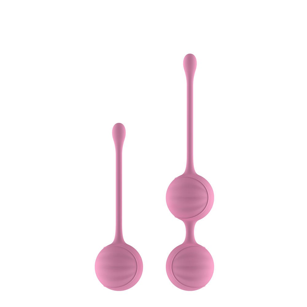 Passion Play Silicone Kegel Ball Set - Pink Kegel Balls - Set of 2 Items - silkandsin