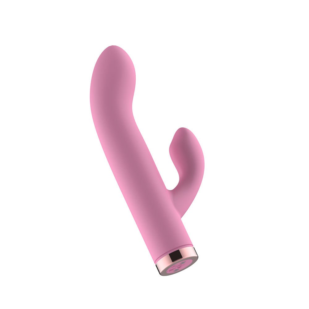 Passion Play Silicone Rabbit Vibrator - Pink - Pink USB Rechargeable Mini Rabbit Vibrator - Silk and Sin