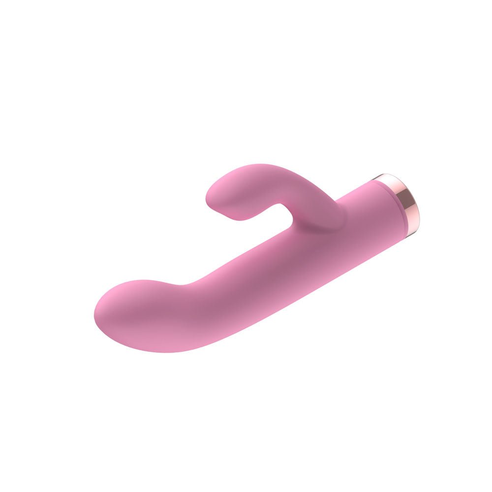 Passion Play Silicone Rabbit Vibrator - Pink - Pink USB Rechargeable Mini Rabbit Vibrator - Silk and Sin