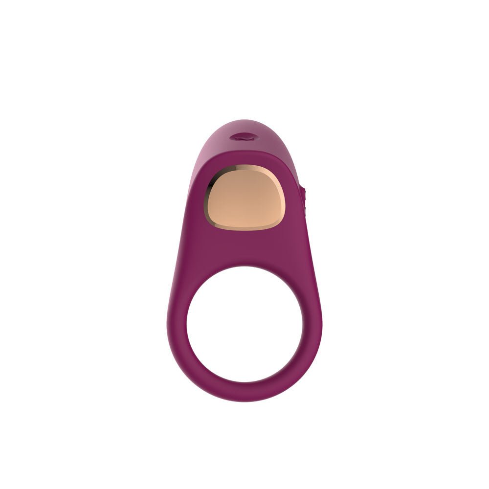 Passion Play Silicone Vibrating Cockring - Purple USB Rechargeable Penis Ring - Silk and Sin