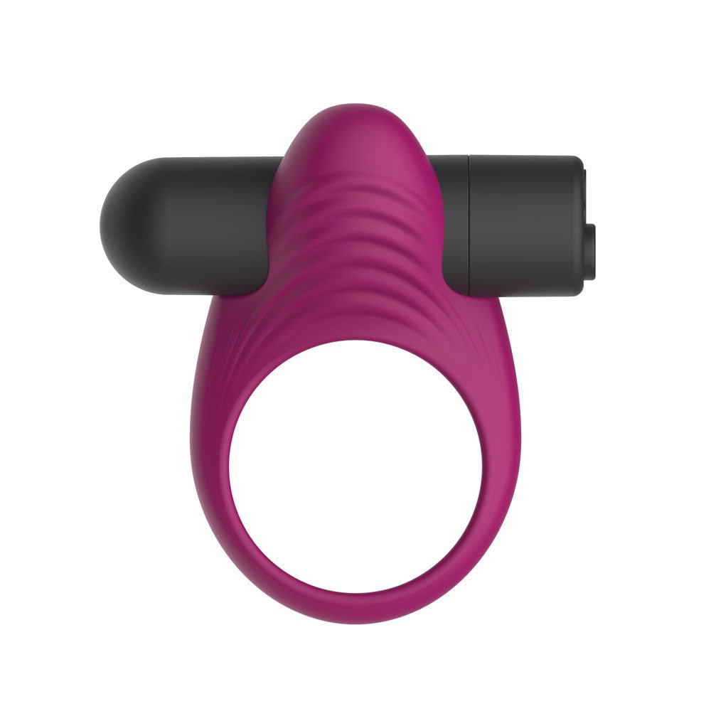 Passion Play Silicone Vibrating Cockring - Purple USB Rechargeable Vibrating Penis Ring - Silk and Sin