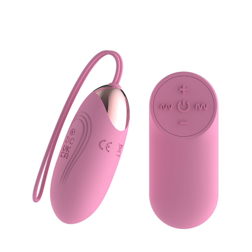 Passion Play Silicone Vibrating Egg - Small - Pink USB Rechargeable Vibrating Egg with Wireless Remote - Silk and Sin