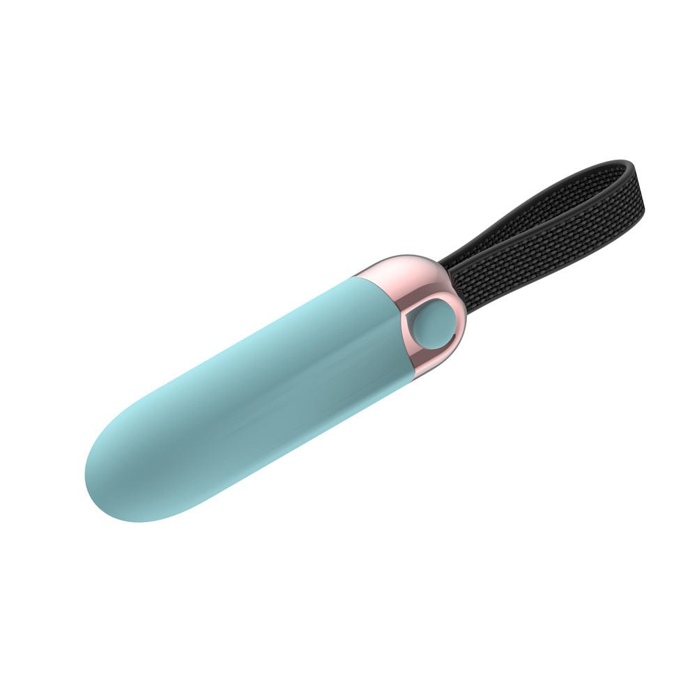 Passion Play Vibrating Bullet - Blue - Blue 8.5 cm USB Rechargeable Vibrating Bullet - Silk and Sin