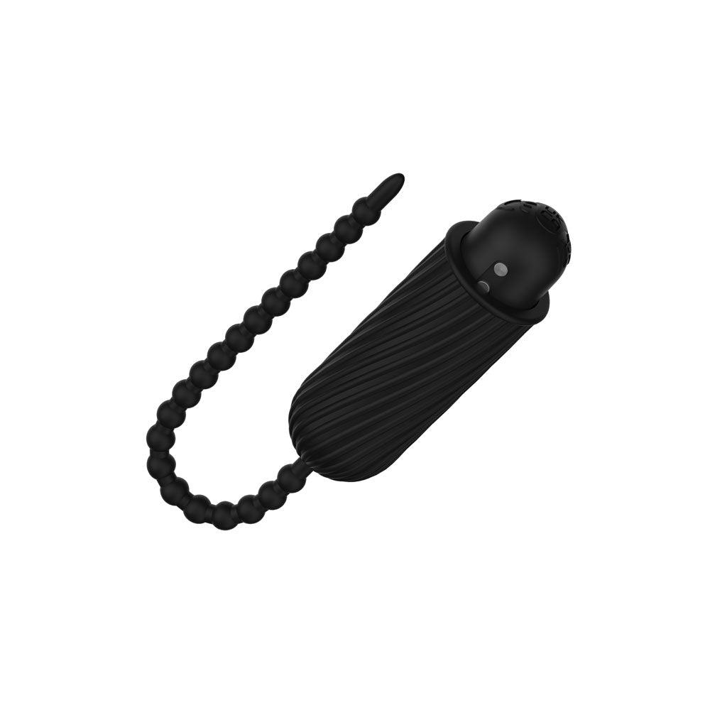 Passion Play Vibrating Silicone Sound - Black USB Rechargeable Vibrating Urethral Sound - silkandsin