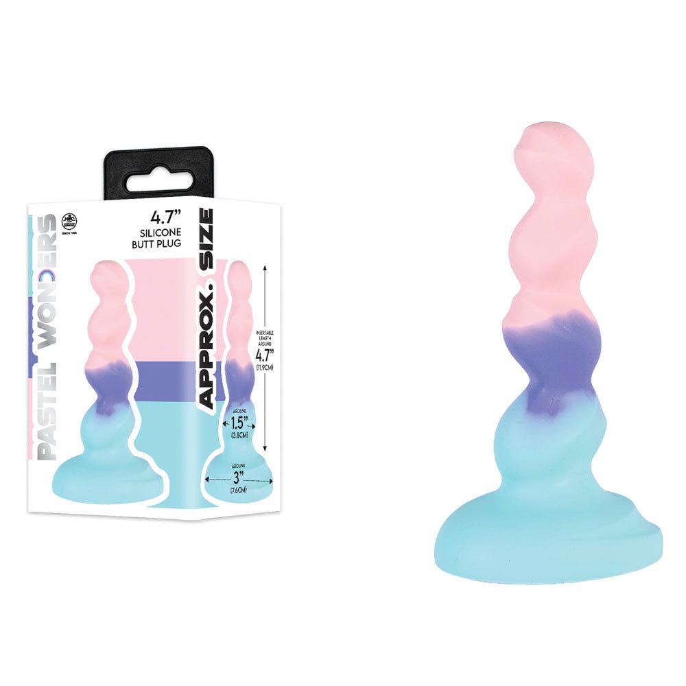 Pastel Wonders - 11.9 cm Silicone Butt Plug - Coloured 11.9 cm Butt Plug - Silk and Sin