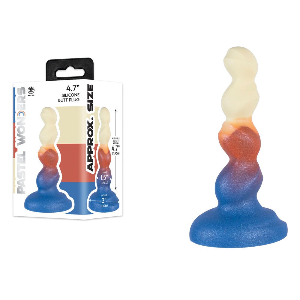 Pastel Wonders - 11.9 cm Silicone Butt Plug - Coloured 11.9 cm Butt Plug - Silk and Sin