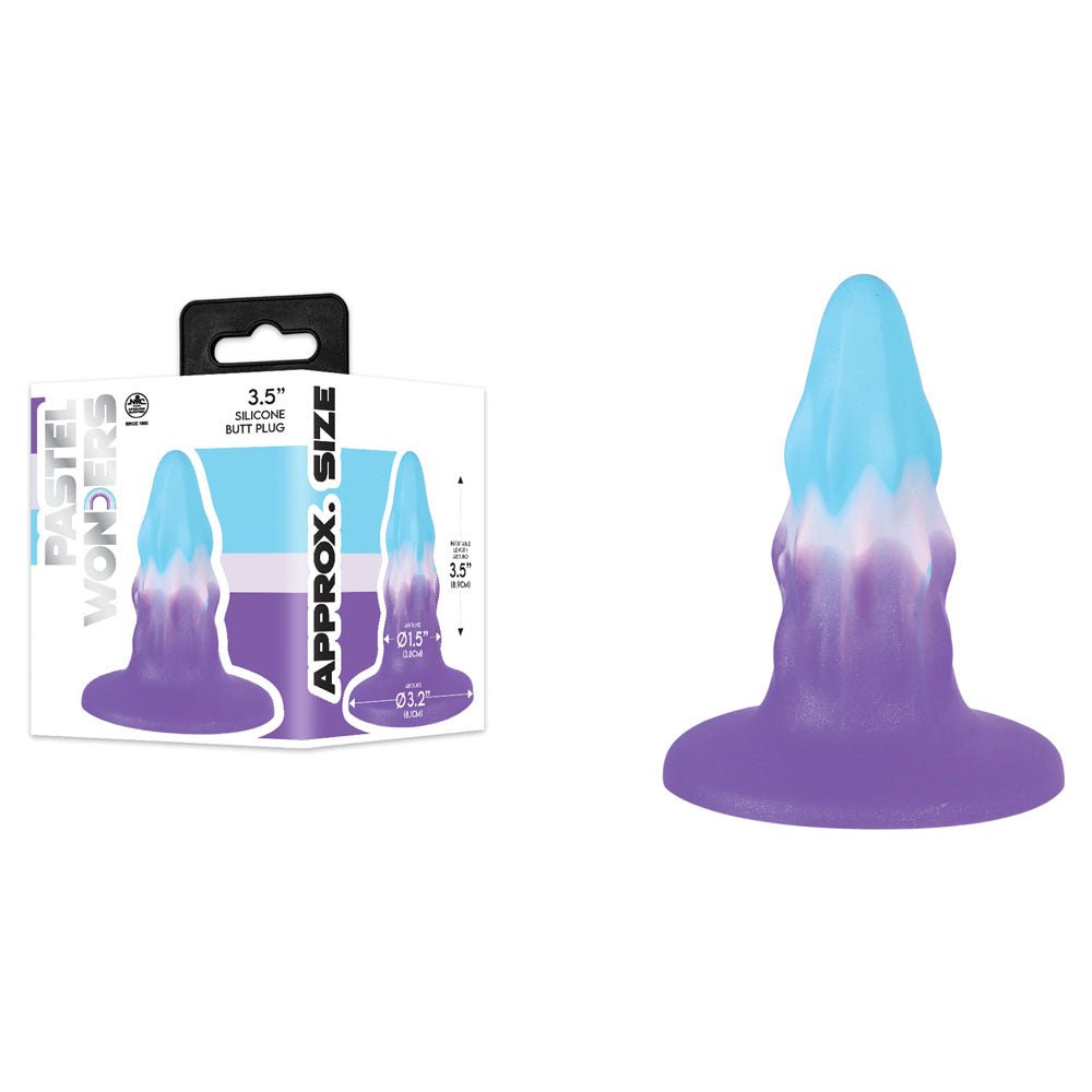 Pastel Wonders - 8.9 cm Silicone Butt Plug - Coloured 8.9 cm Butt Plug - Silk and Sin