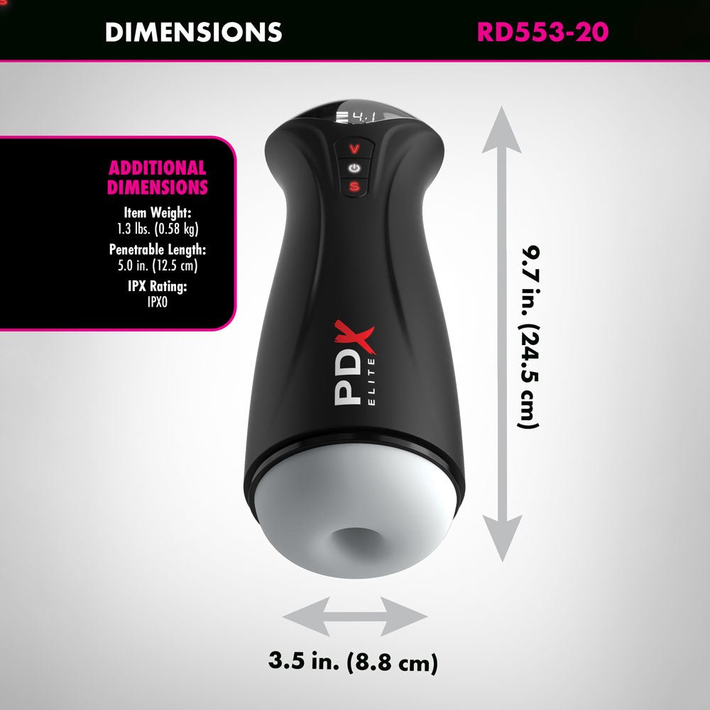 PDX Elite Fuck - Gasm - Flesh - USB Rechargeable Sucking & Vibrating Auto Stroker - silkandsin