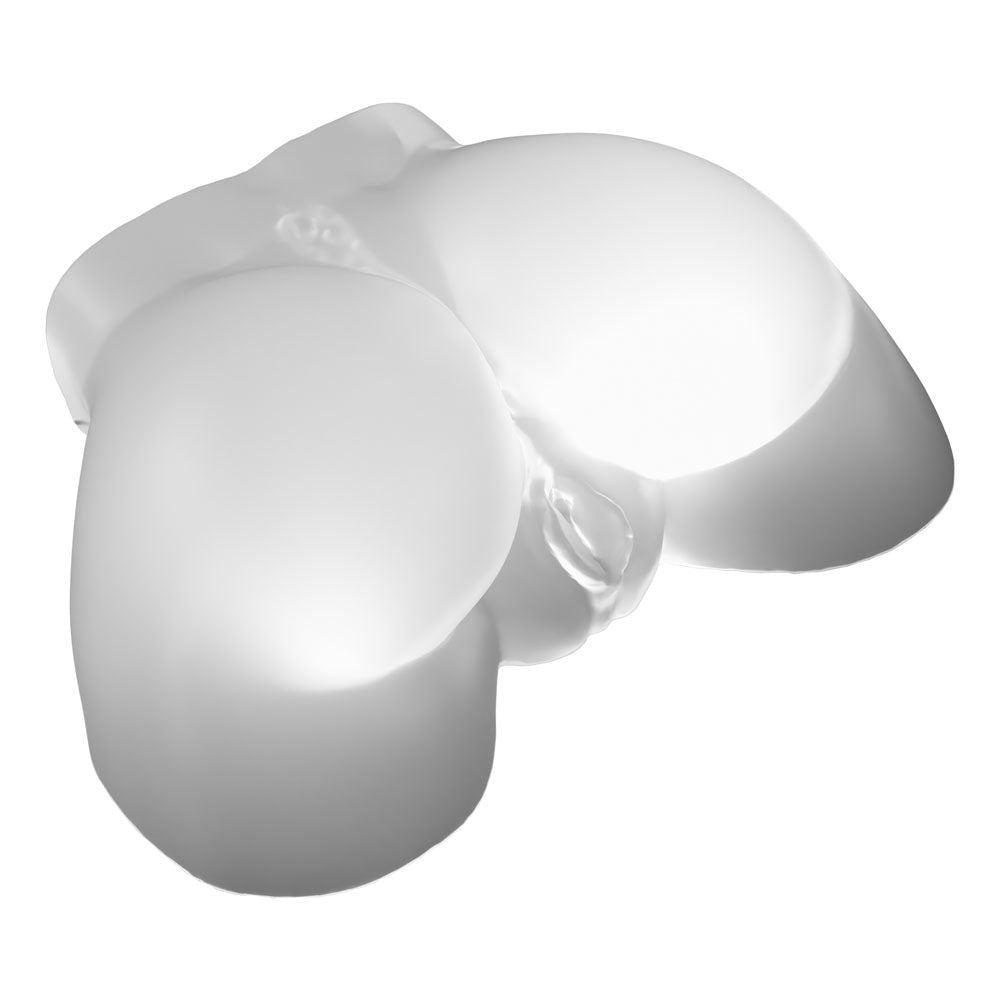 PDX Elite Go-Go Booty LED Mega Masturbator - Clear with LED Doggy-Style Masturbator - Silk and Sin