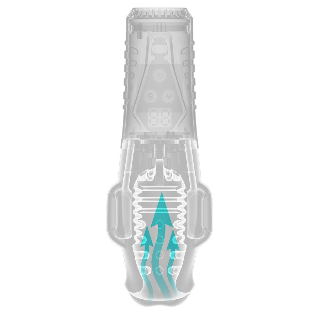 PDX Elite Ultra Milker Pro - Clear USB Rechargeable Vibrating & Sucking Auto Stroker - Silk and Sin
