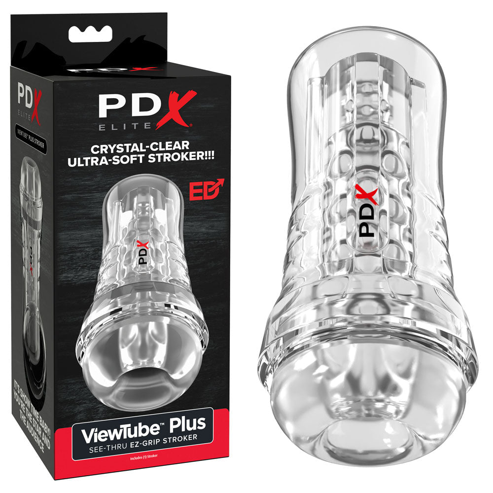 PDX Elite ViewTube EZ - Grip Stroker - Clear Stroker - silkandsin