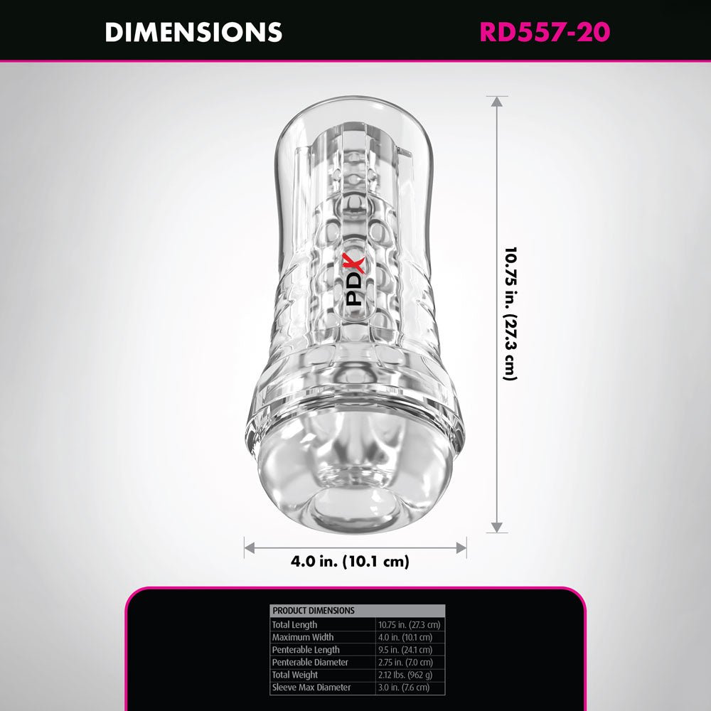 PDX Elite ViewTube EZ - Grip Stroker - Clear Stroker - silkandsin
