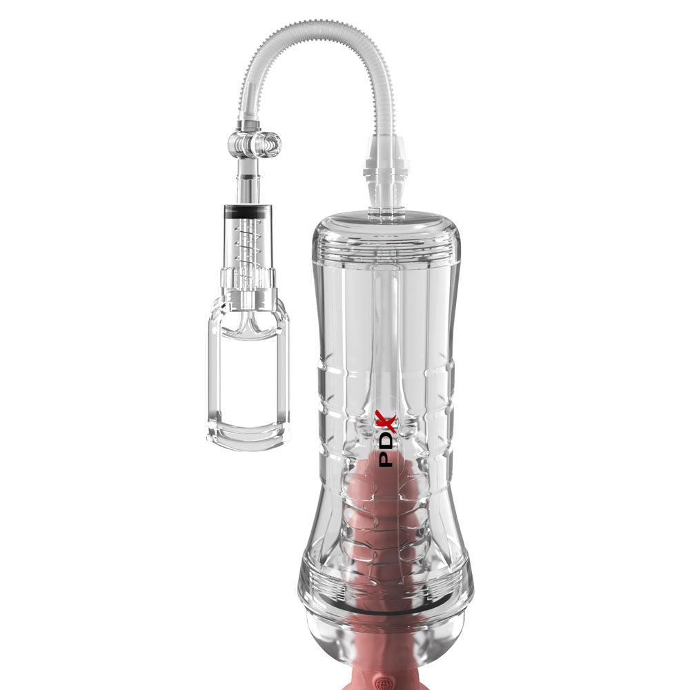 PDX Elite ViewTube Vac XXL Pump Stroker - Clear Vagina Stroker with Suction Pump - silkandsin
