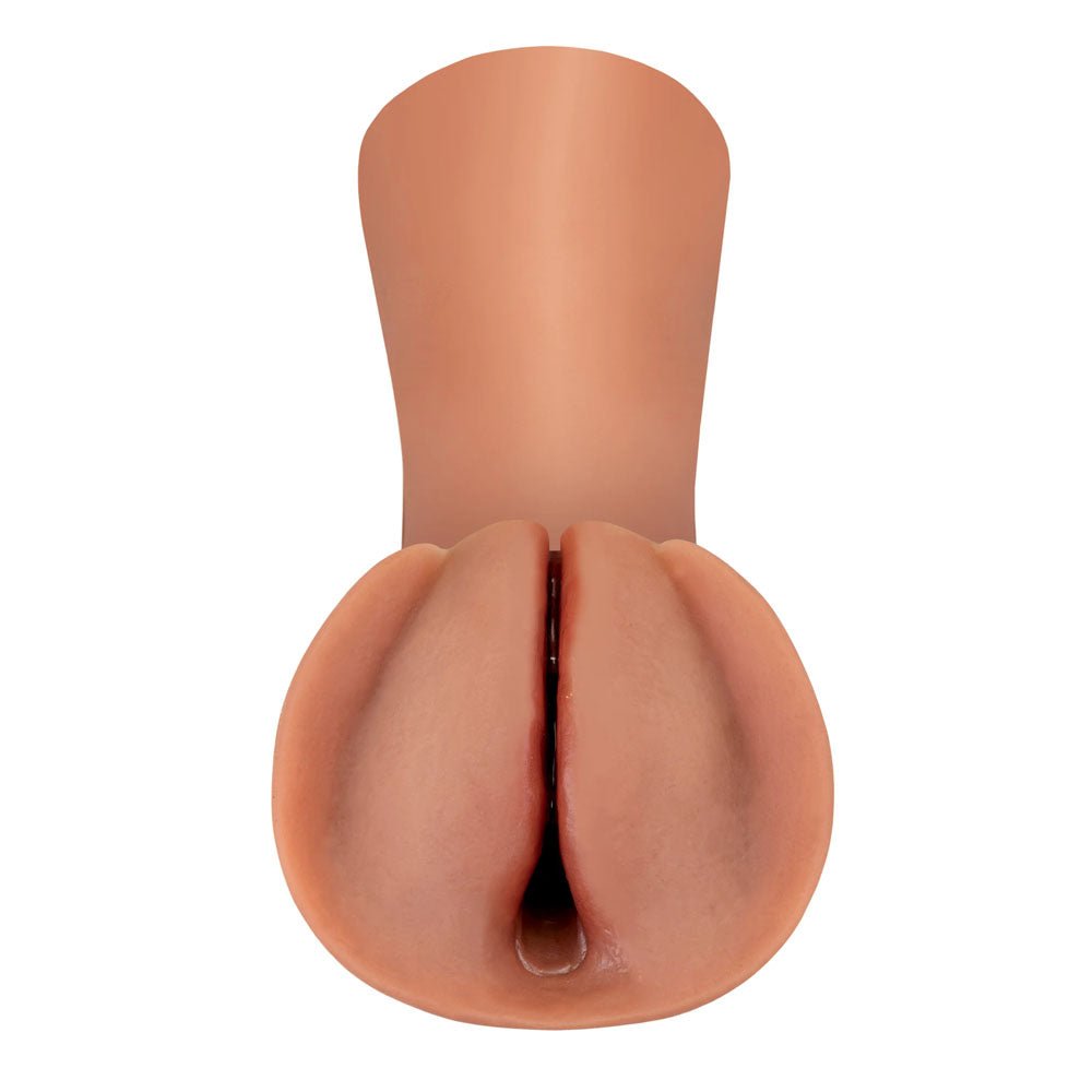 PDX Extreme Wet Pussies - Slippery Slit - Tan - Tan Self - Lubricating Vagina Stroker - silkandsin