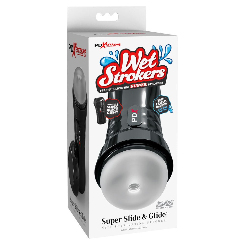 PDX Extreme Wet Strokers Super Slide & Glide - Clear Stroker - silkandsin