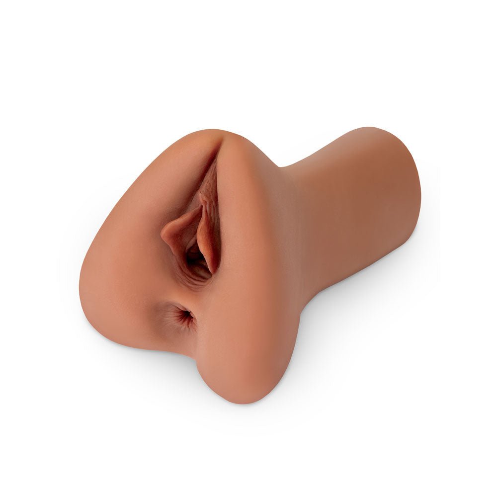 PDX Plus Pick Your Pleasure Stroker XL - Brown - Brown Vagina Stroker - silkandsin