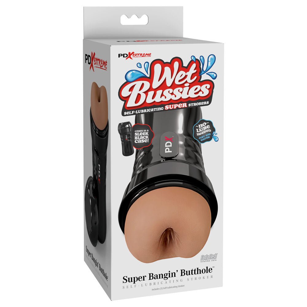 PDX Wet Bussies Super Bangin Butt - Brown - Brown Anal Stroker - silkandsin