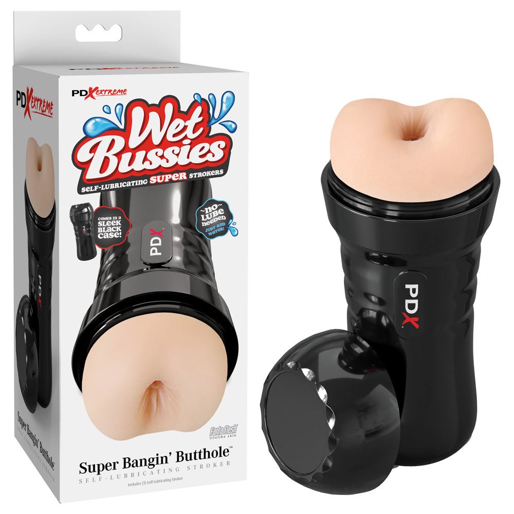 PDX Wet Bussies Super Bangin Butt - Light - Flesh Anal Stroker - silkandsin