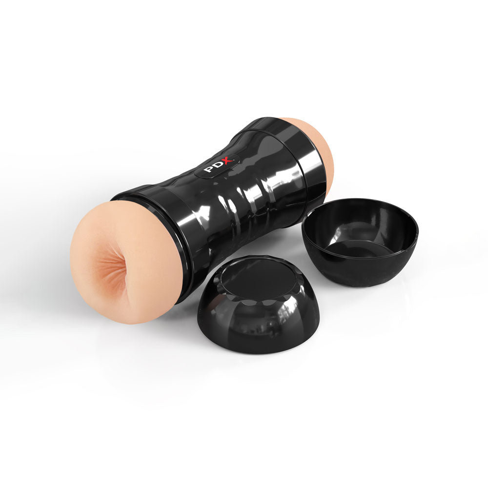 PDX Wet Pussies Super Flip - A - Pussy Over - Light - Flesh Dual Ended Stroker (Vagina & Ass) - silkandsin