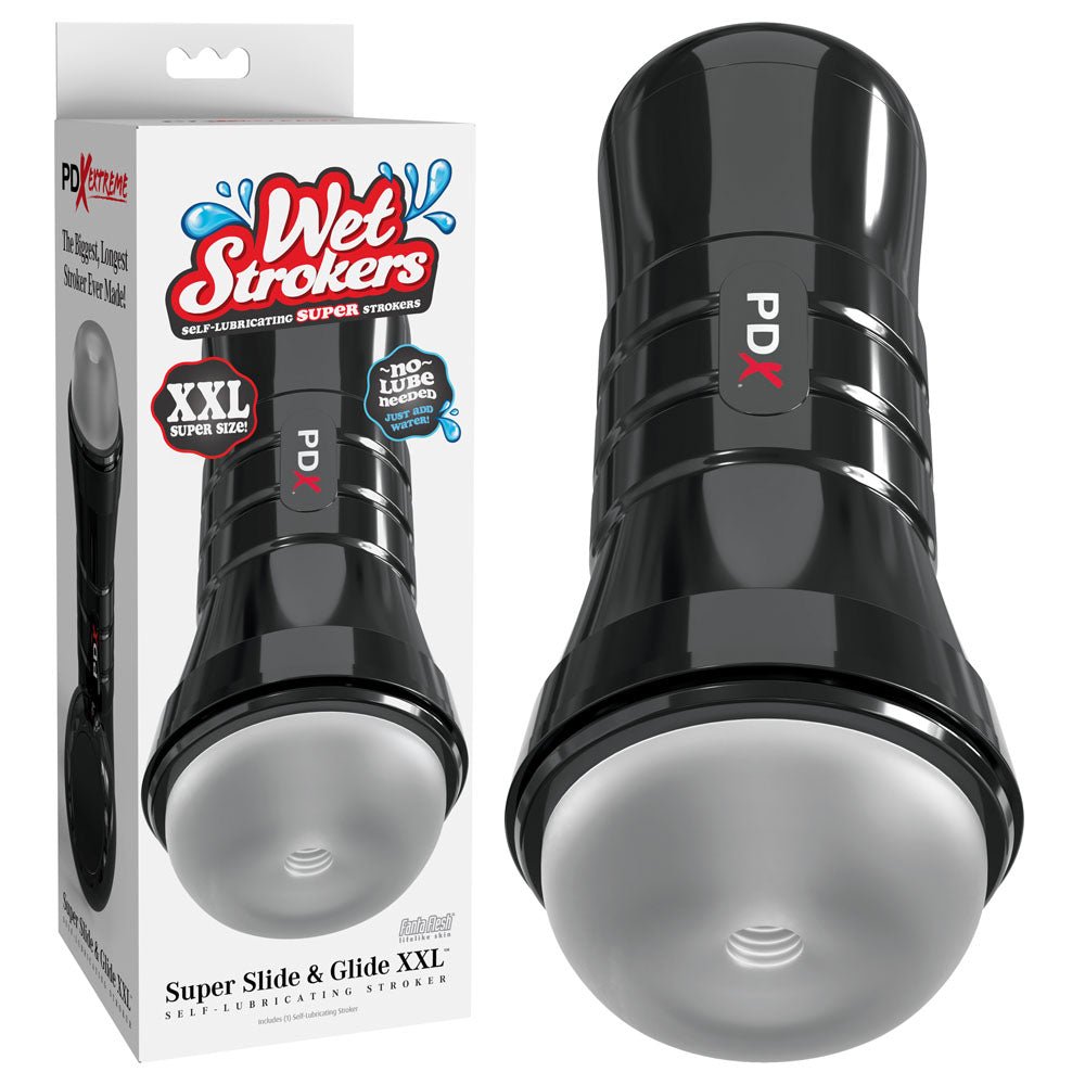 PDX Wet Pussies - Super Slide & Glide XXL - Clear Stroker - silkandsin