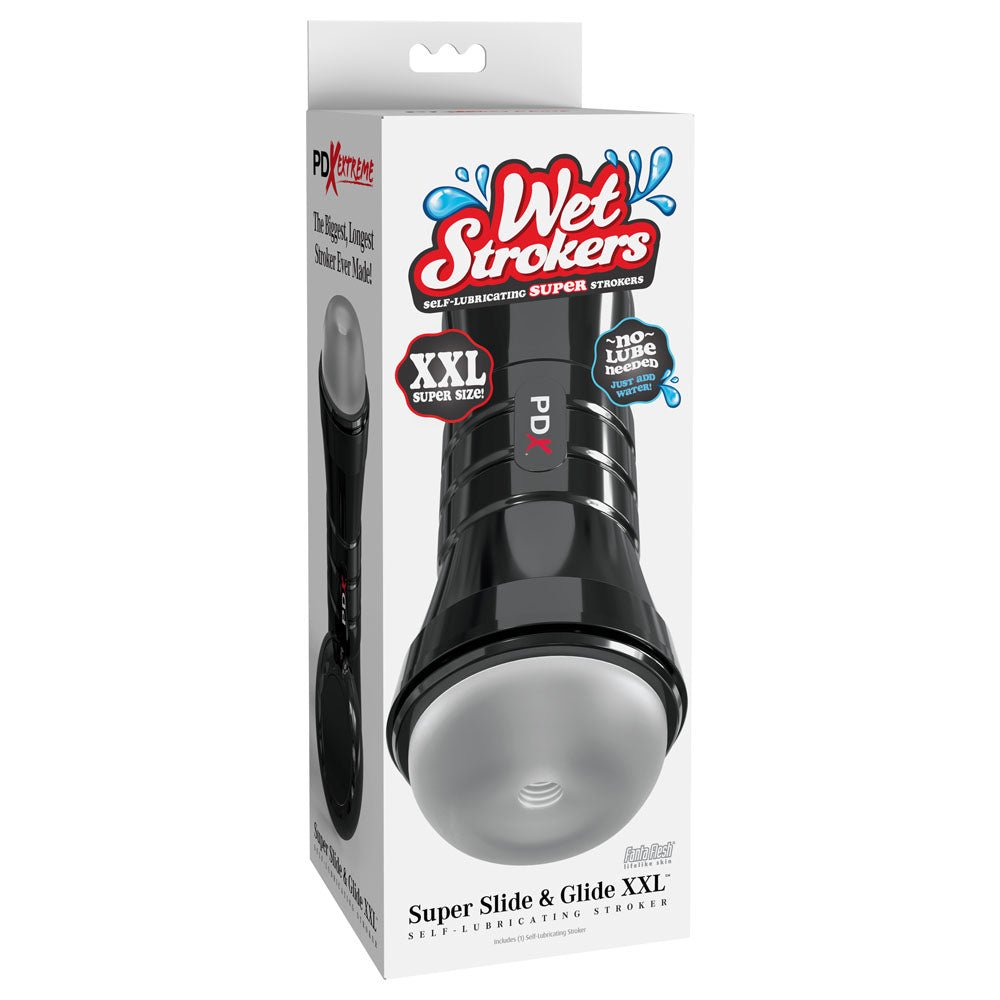 PDX Wet Pussies - Super Slide & Glide XXL - Clear Stroker - silkandsin