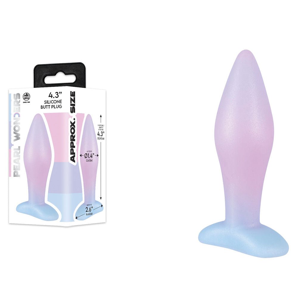 Pearl Wonders - Silicone Butt Plug - Coloured 10.9 cm Anal Plug - Silk and Sin