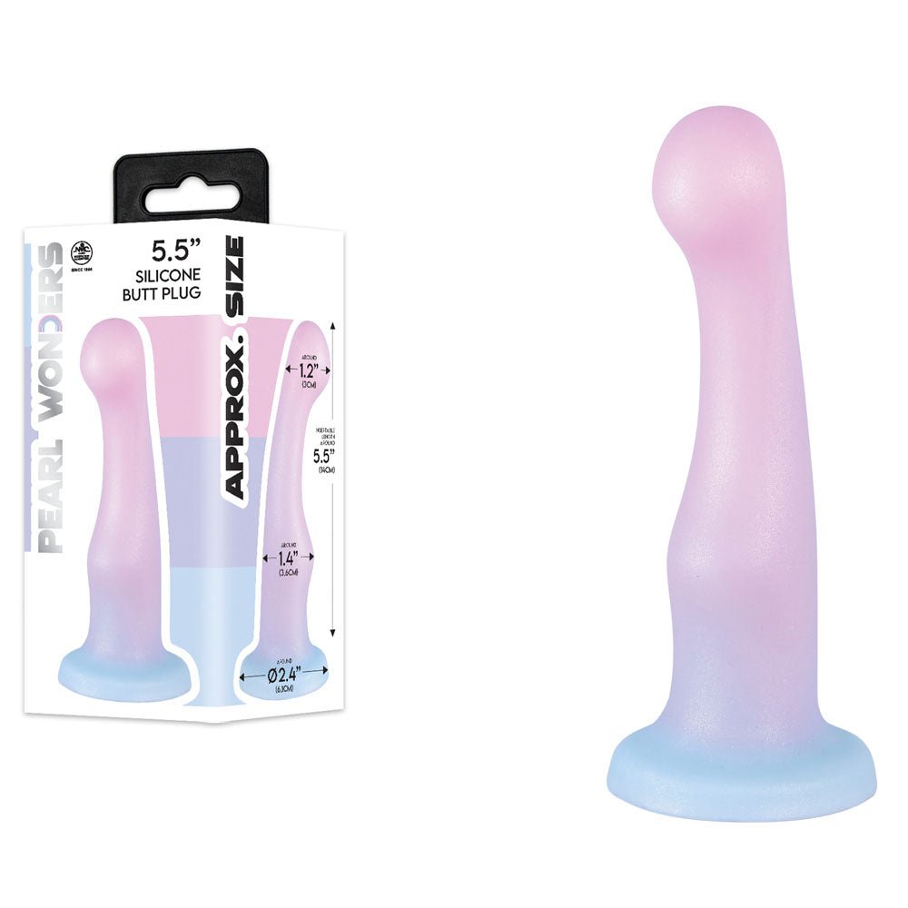 Pearl Wonders - Silicone Butt Plug - Coloured 14 cm Anal Plug - Silk and Sin