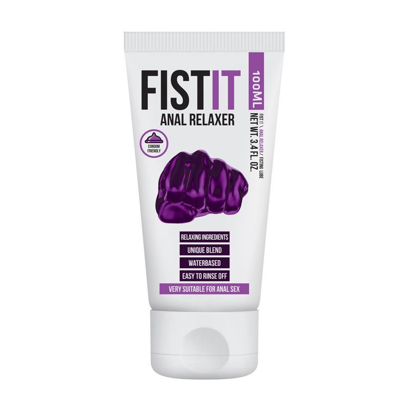 PHARMQUESTS Fist - It Anal Relaxer - 100ml - Water Based Relaxing Lubricant - 100 ml Tube - silkandsin