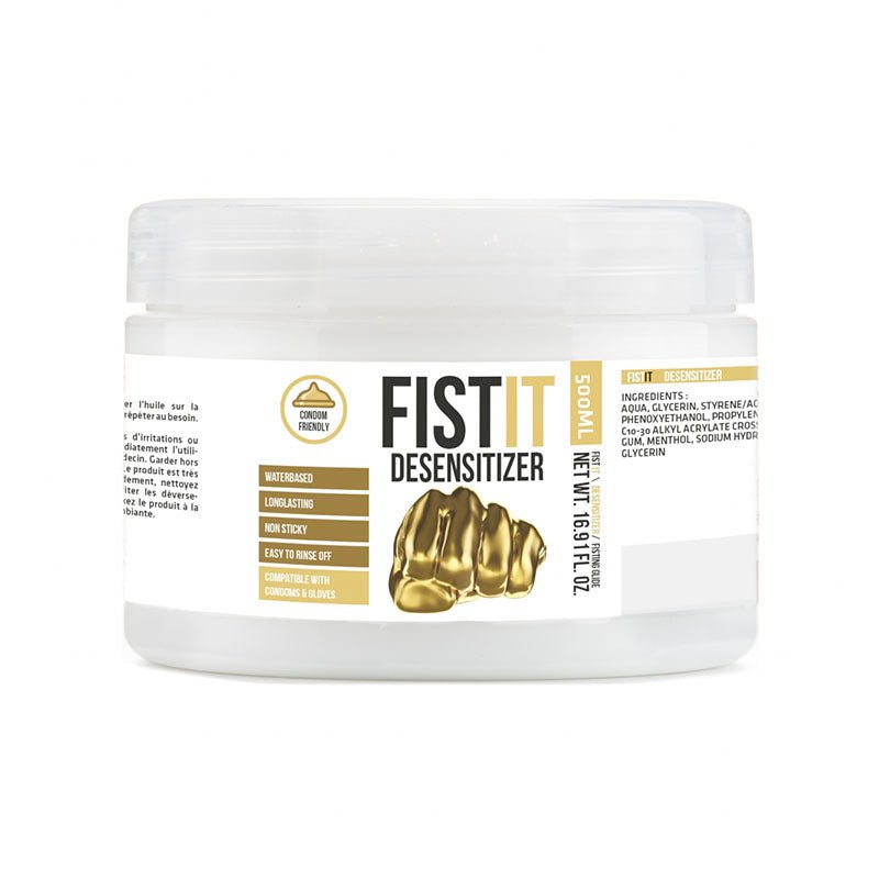 Pharmquests Fist - It Numbing - Water Based Numbing Lubricant - 500 ml Tub - silkandsin