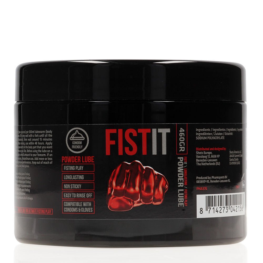 Pharmquests Fist-It Powder Lube - 460 gram - Powdered Lubricant - 460 gram Tub - Silk and Sin