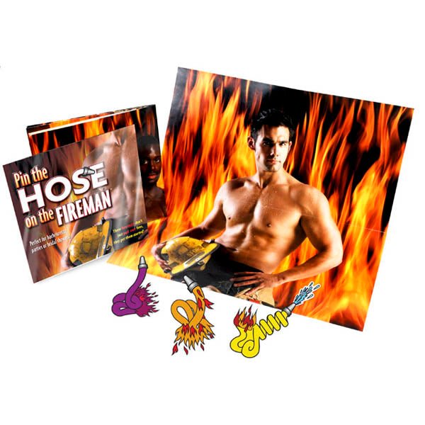 Pin The Hose On The Fireman - Hens Party Game - Silk and Sin