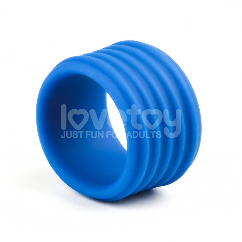 Pinnacle Pro Deep Rib Grip - Blue Cock Ring - Silk and Sin