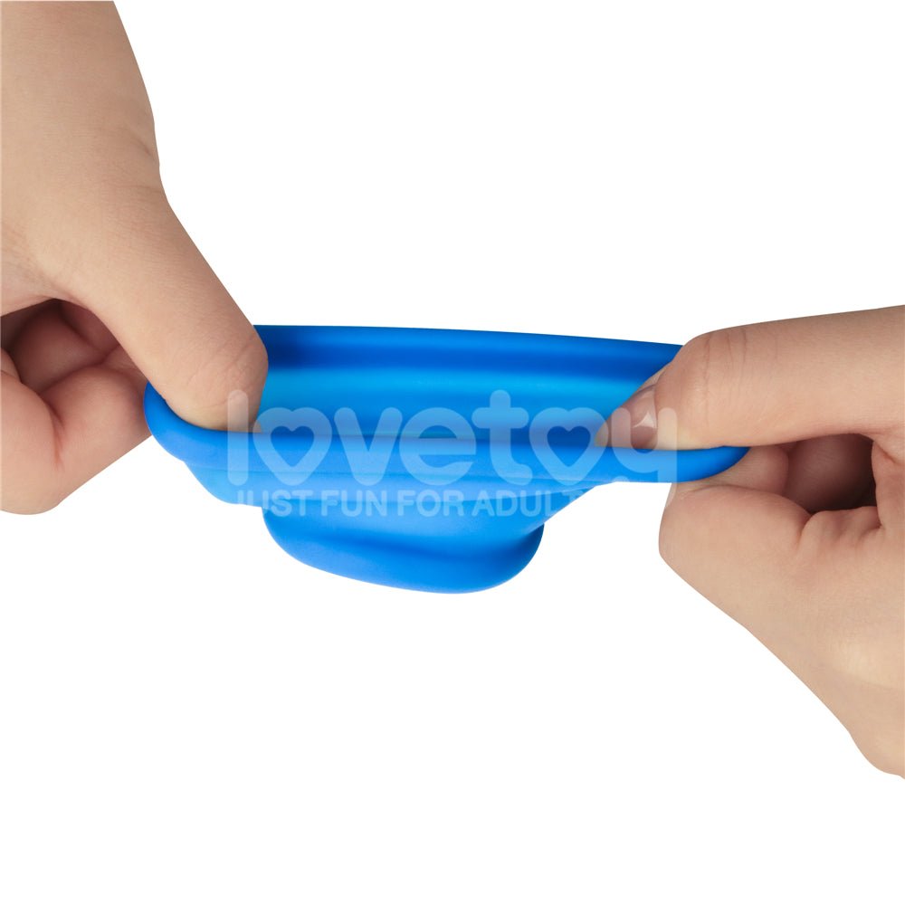 Pinnacle Pro Tapered Squeeze - Blue Ball Stretcher - Silk and Sin
