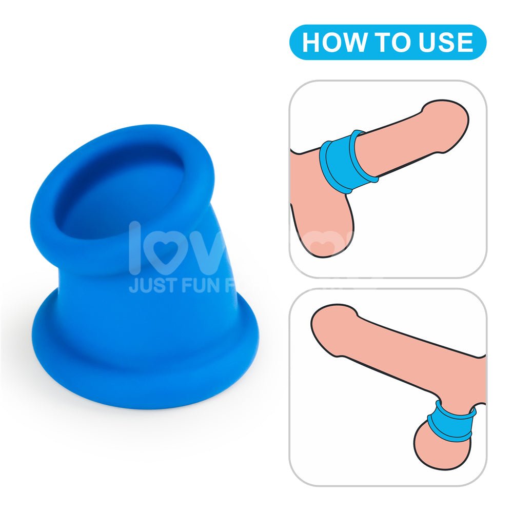 Pinnacle Pro Tapered Squeeze - Blue Ball Stretcher - Silk and Sin