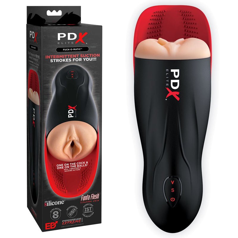 Pipedream Extreme Toys Elite Fuck - O - Matic - USB Rechargeable Sucking Masturbator - silkandsin