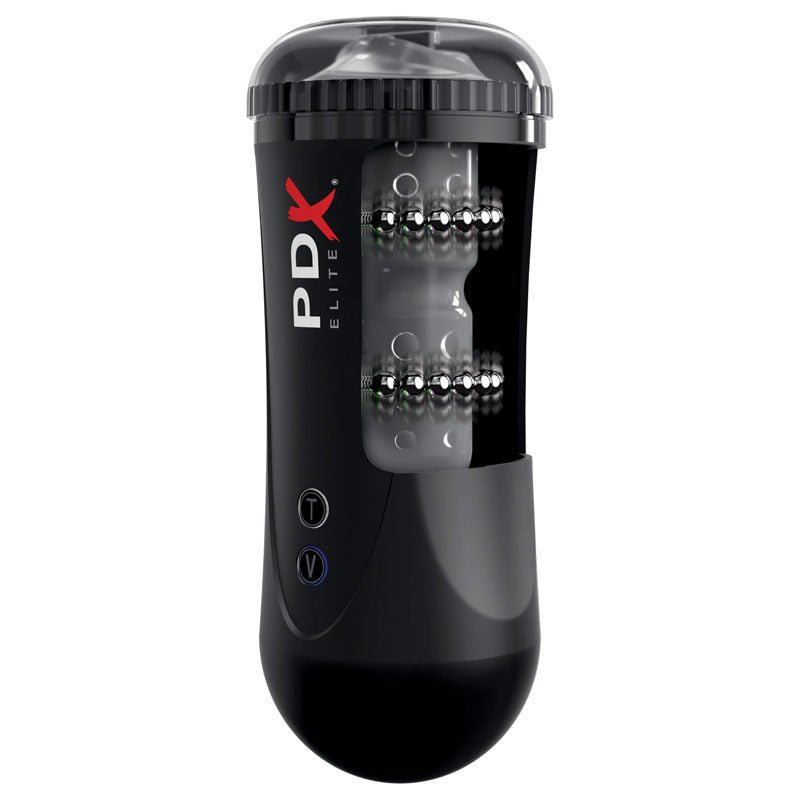 Pipedream Extreme Toyz Elite Moto Stroker - Black Powered Masturbator - silkandsin
