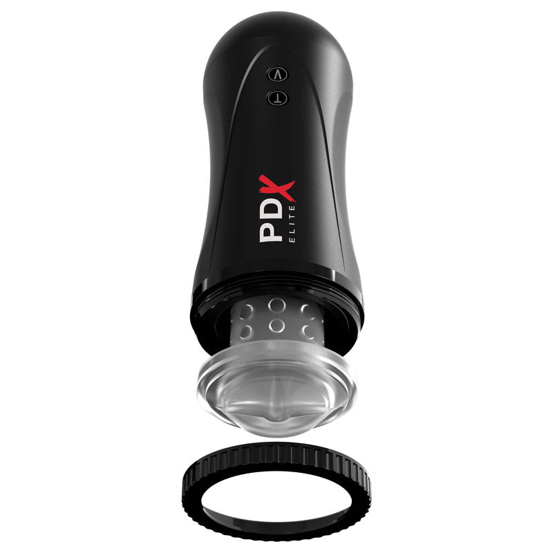 Pipedream Extreme Toyz Elite Moto Stroker - Black Powered Masturbator - silkandsin