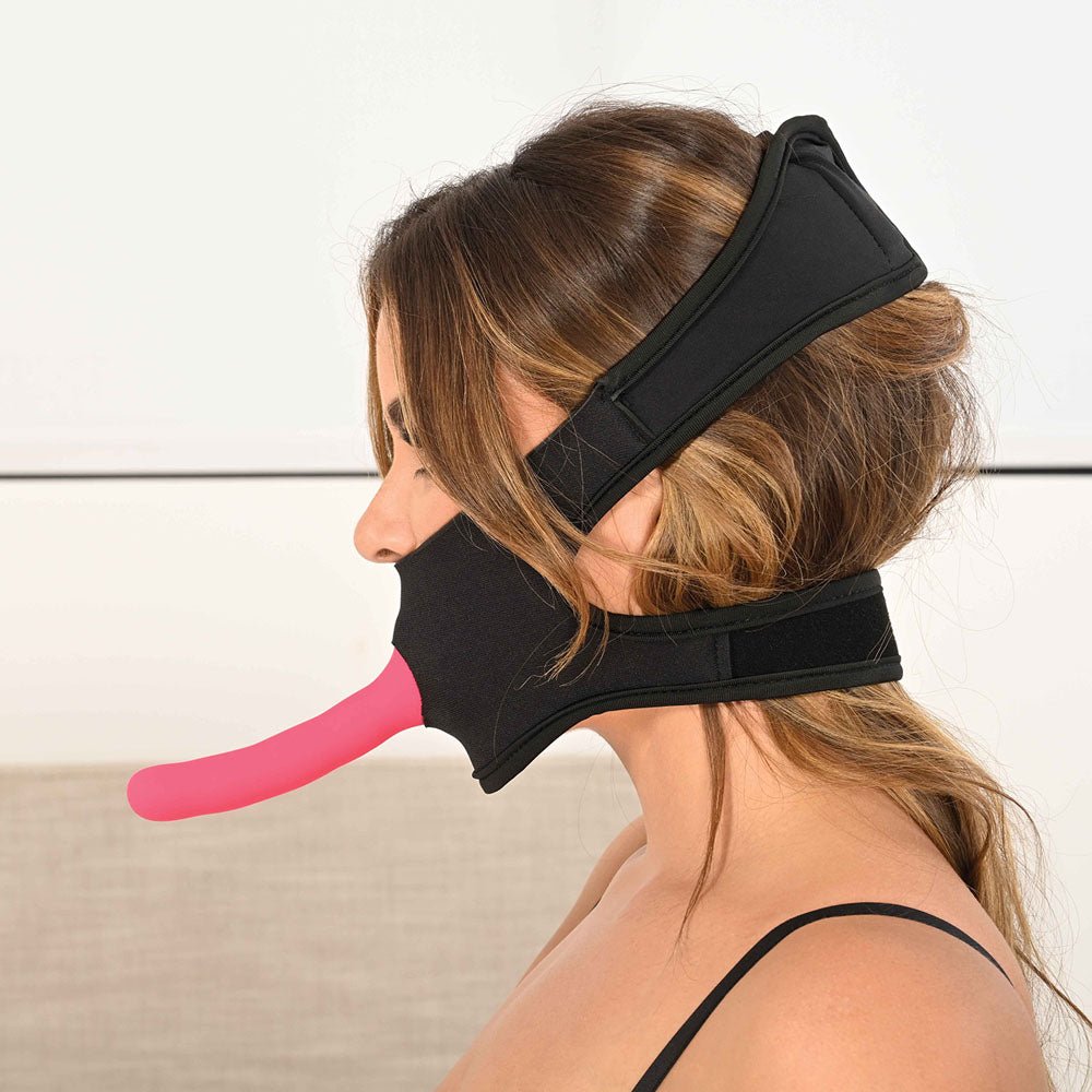 Pivot In Your Face Strap On - Black Face - Sitter Strap - On Harness (No Probe Included) - silkandsin