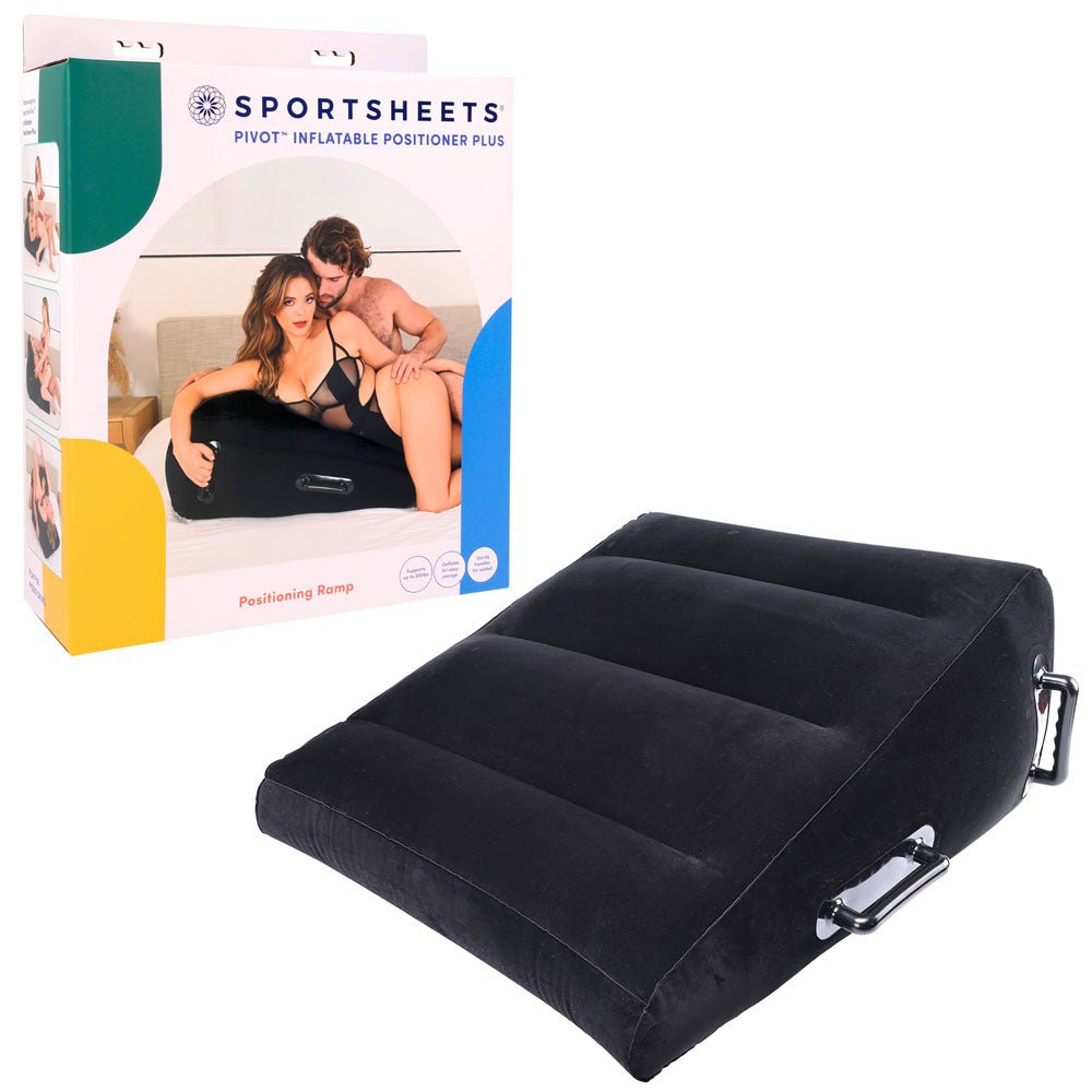 Pivot Inflatable Positioner Plus - Black XL Inflatable Position Cushion - silkandsin