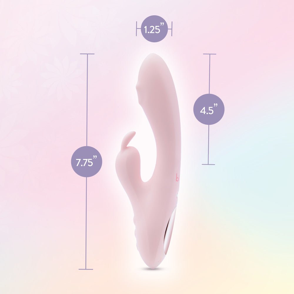 Play With Me - Fairy Flutter - Pink 19.7 cm USB Rechargeable Rabbit Vibrator - Silk and Sin