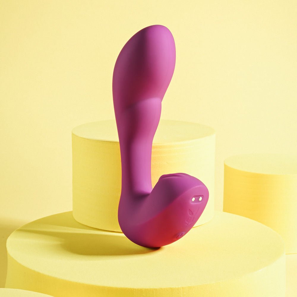 Playboy Pleasure ARCH - Purple 14.1 cm USB Rechargeable G - Spot Vibrator - silkandsin